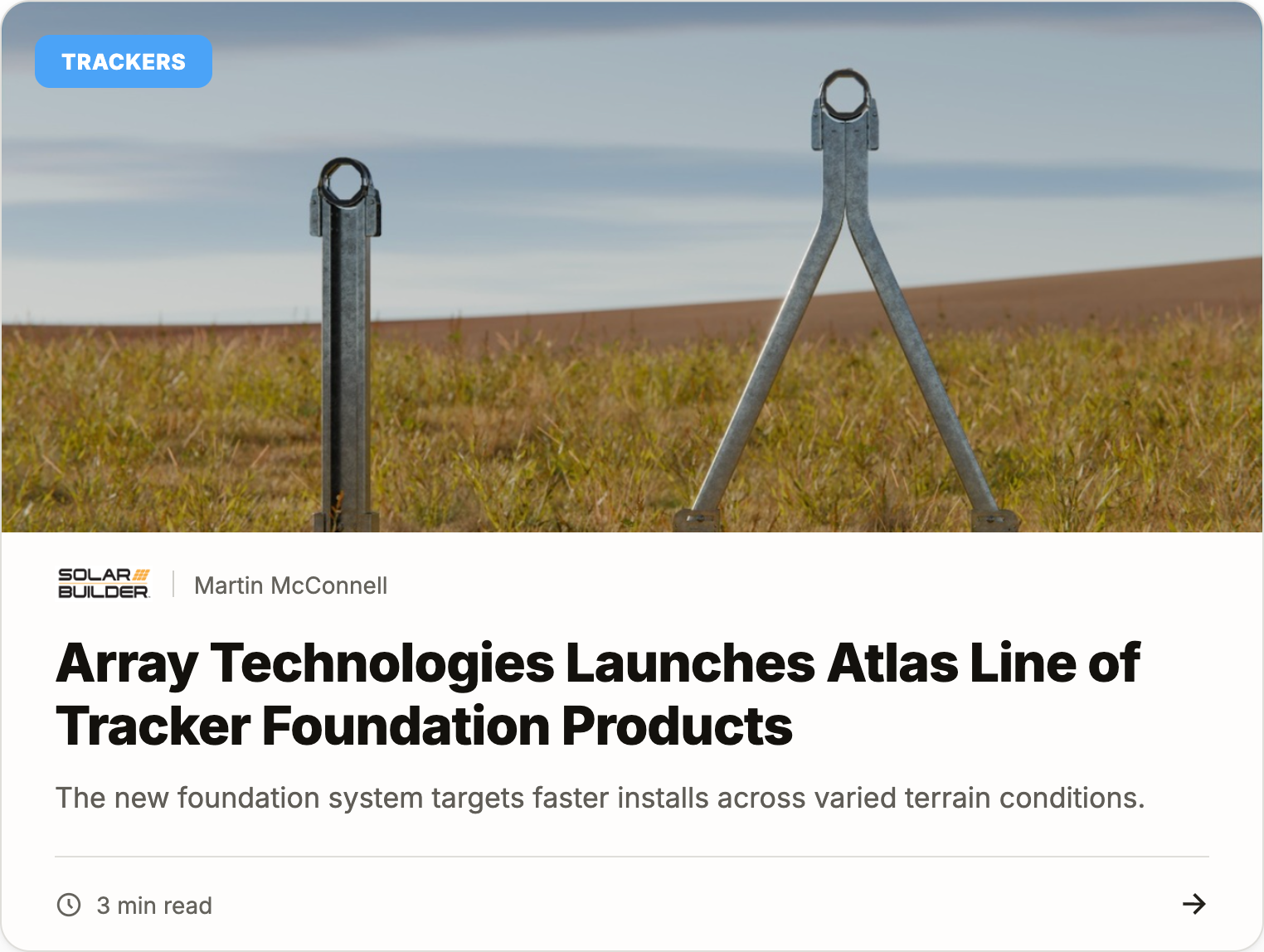 Array Technologies launches atlas line