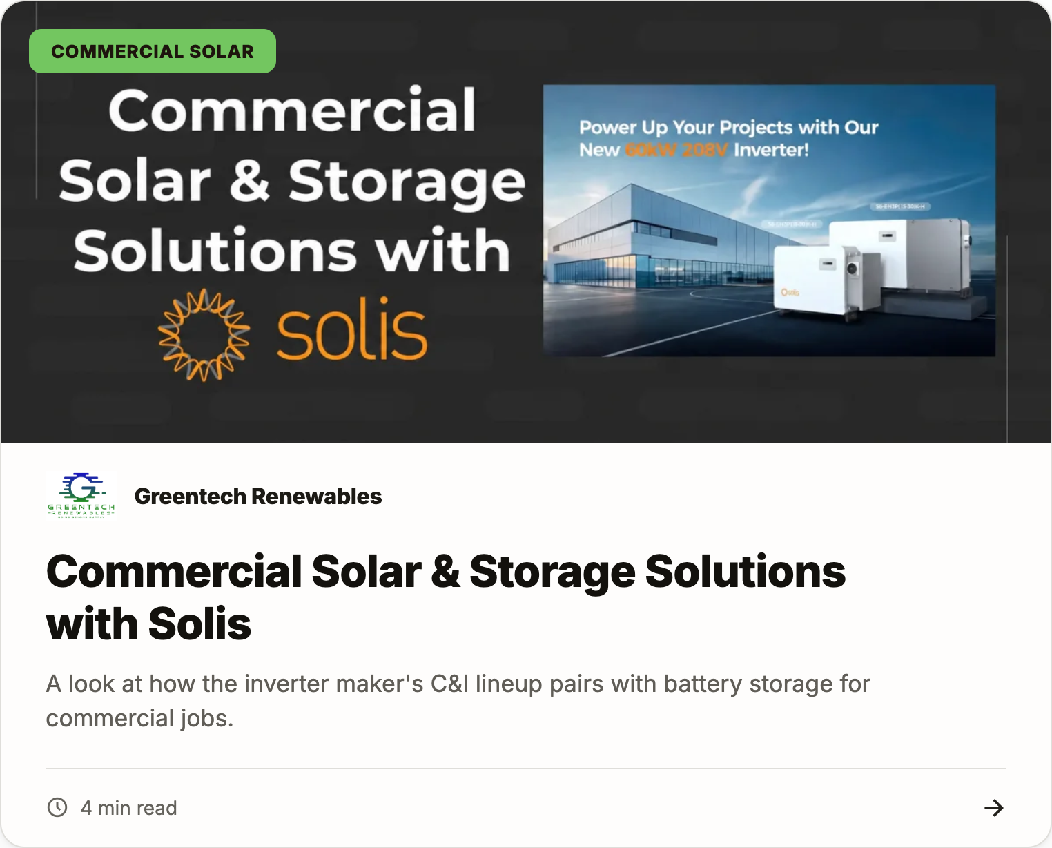 Commercial Solar & Storage Solutions with Solis