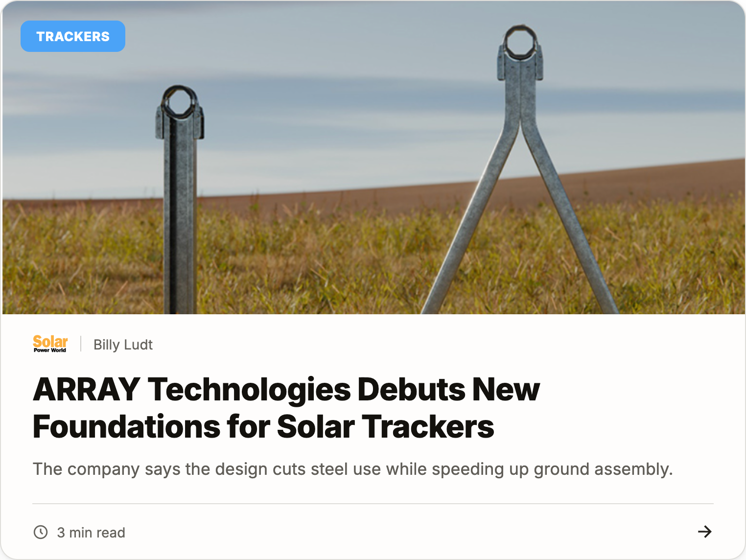 ARRAY Technologies debuts new foundations
