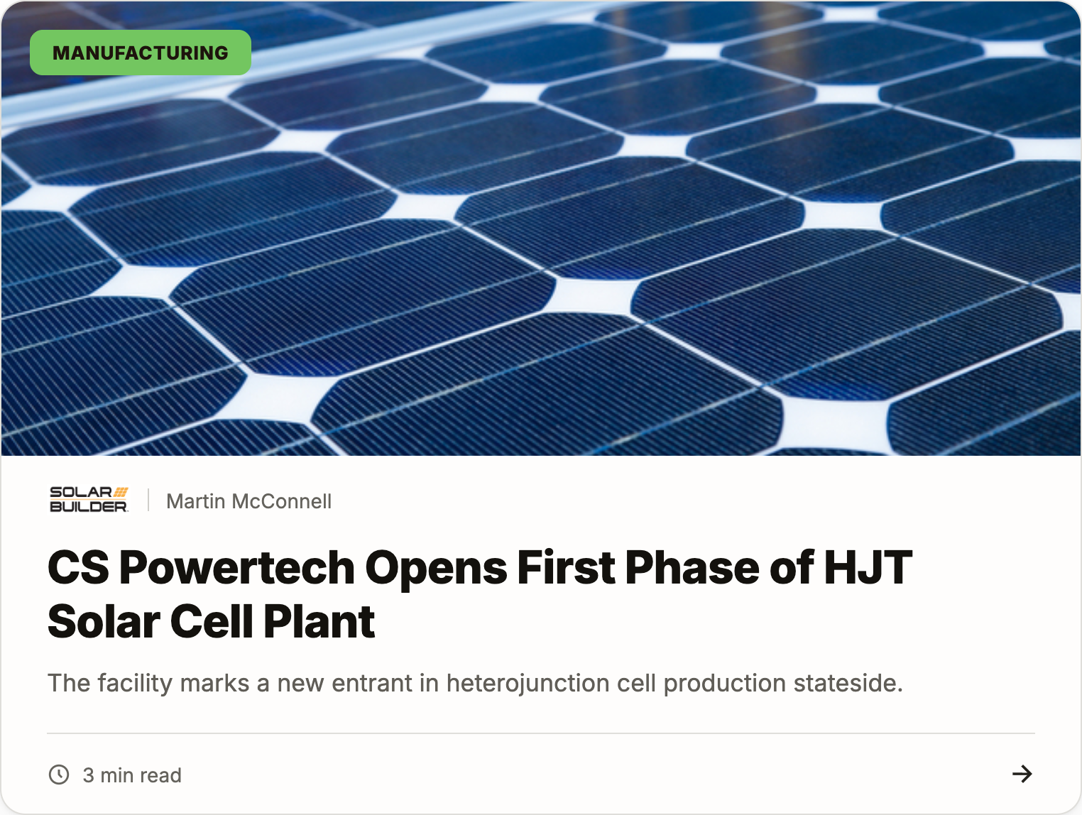 CS Powertech opens first phase of HJT solar cell plant
