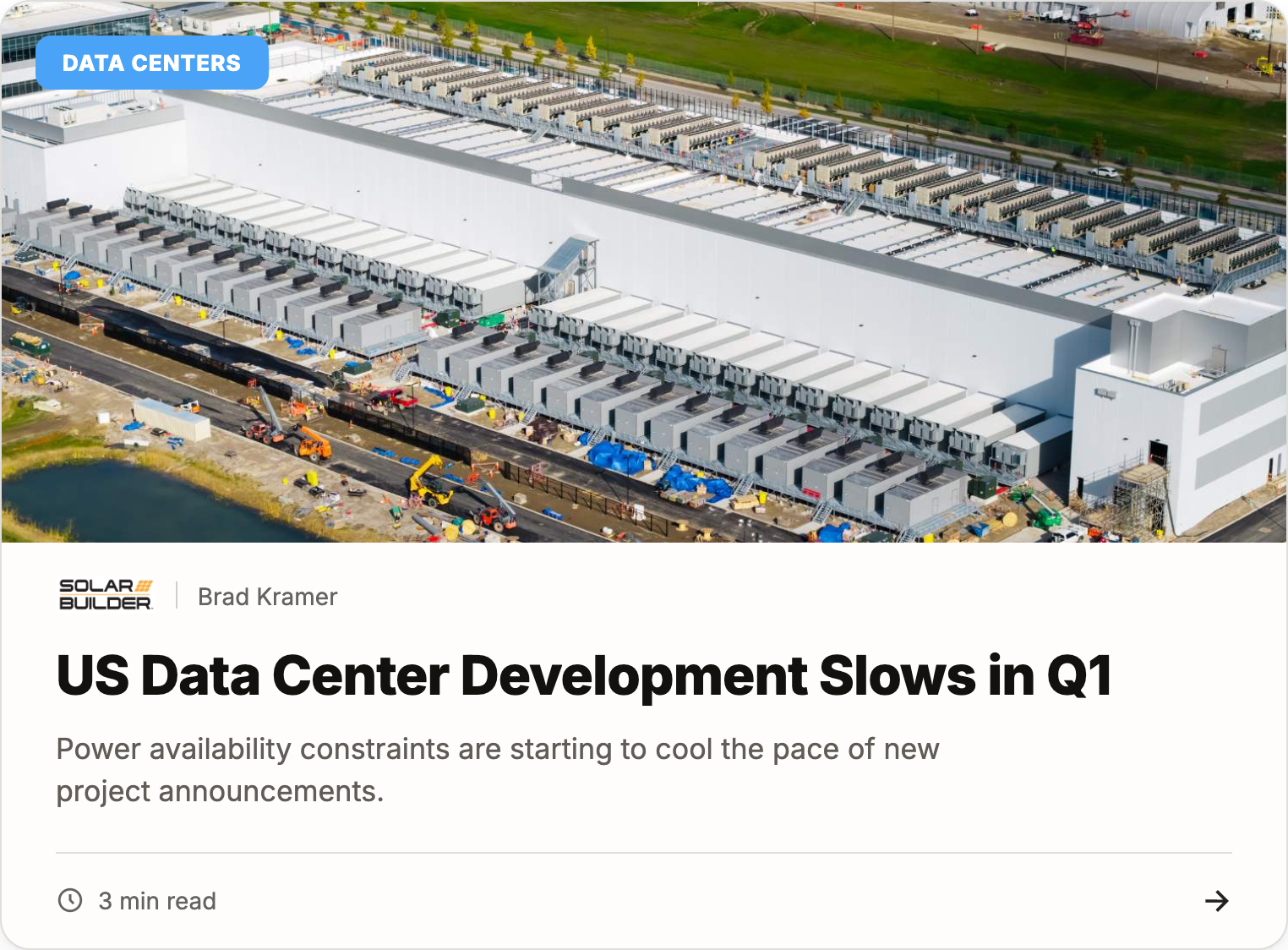 US data center development slows in Q1