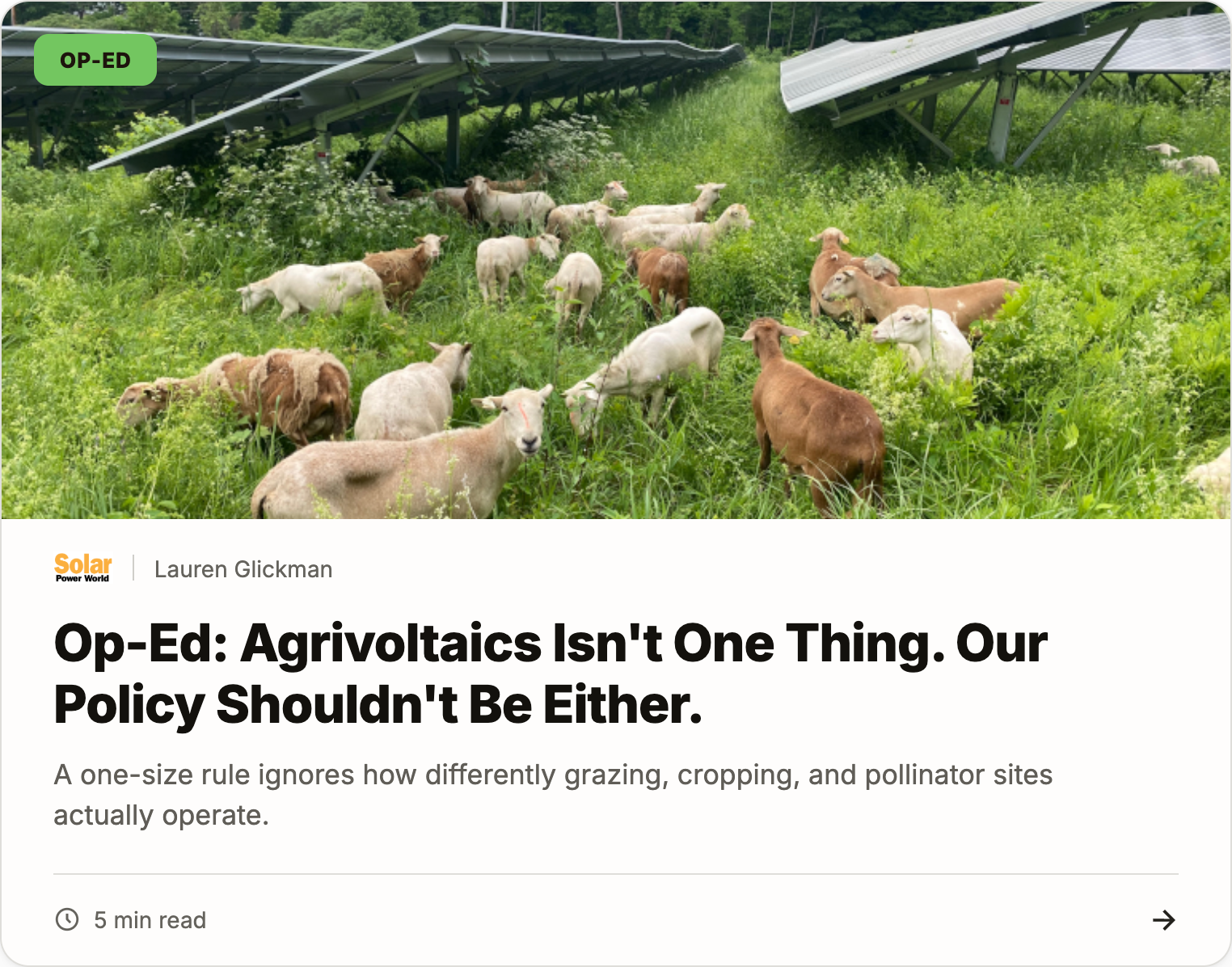 Op-ed: Agrivoltaics isn't one thing