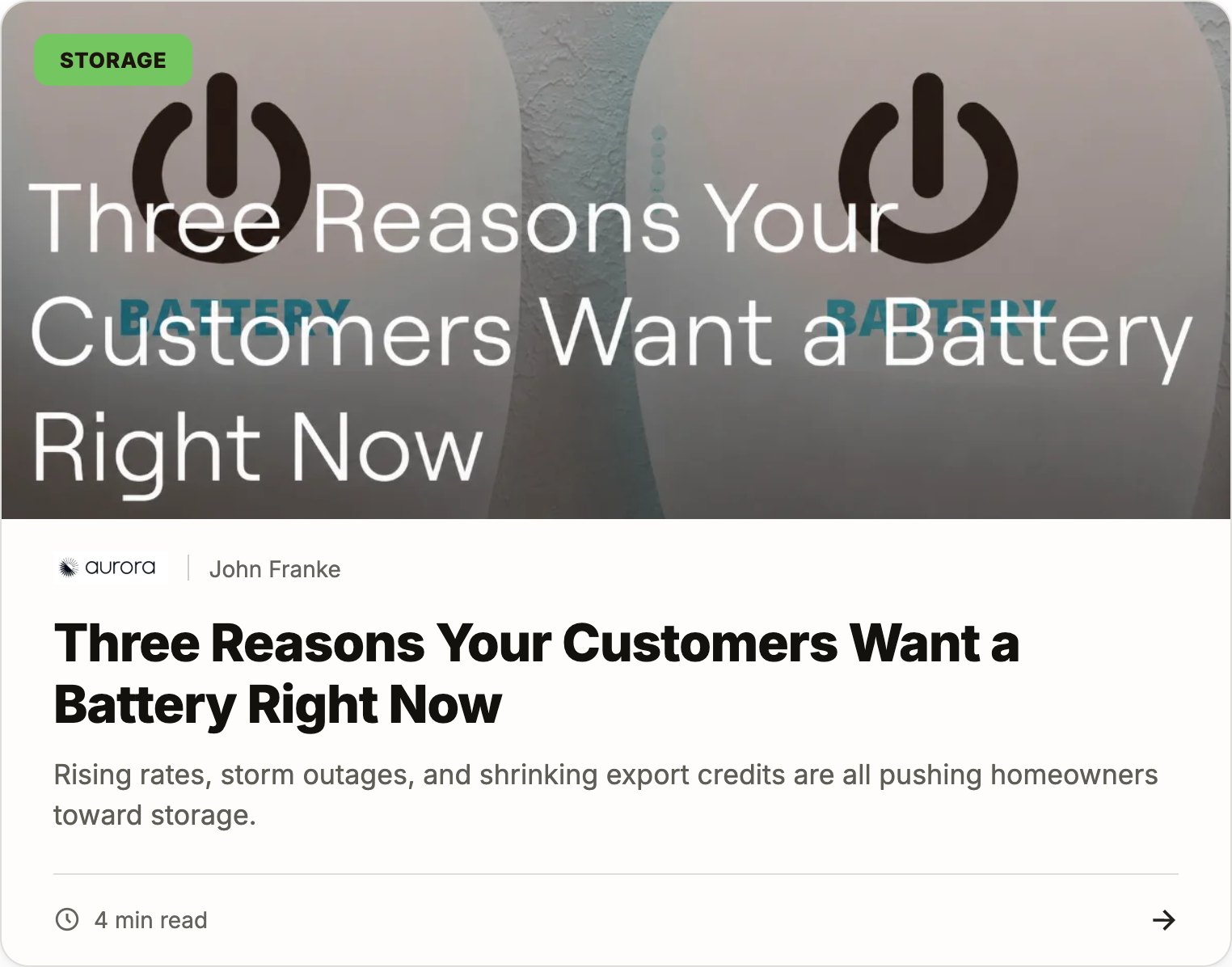 Three Reasons Your Customers Want a Battery Right Now