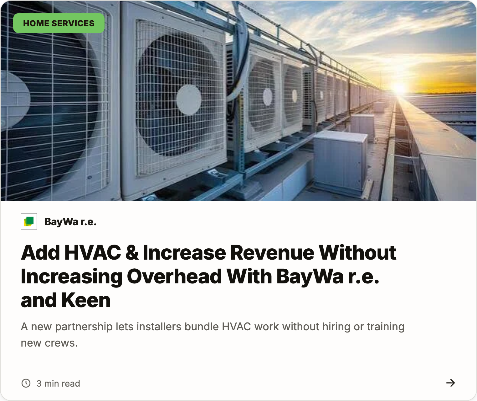 Add HVAC & Increase Revenue with BayWa r.e. and Keen