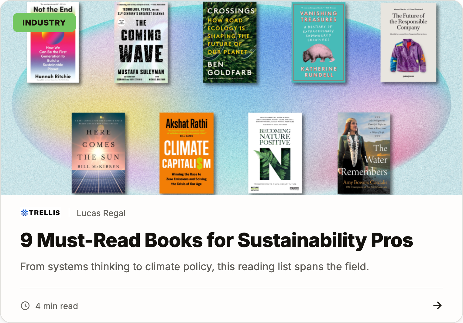 9 must-read books for sustainability pros