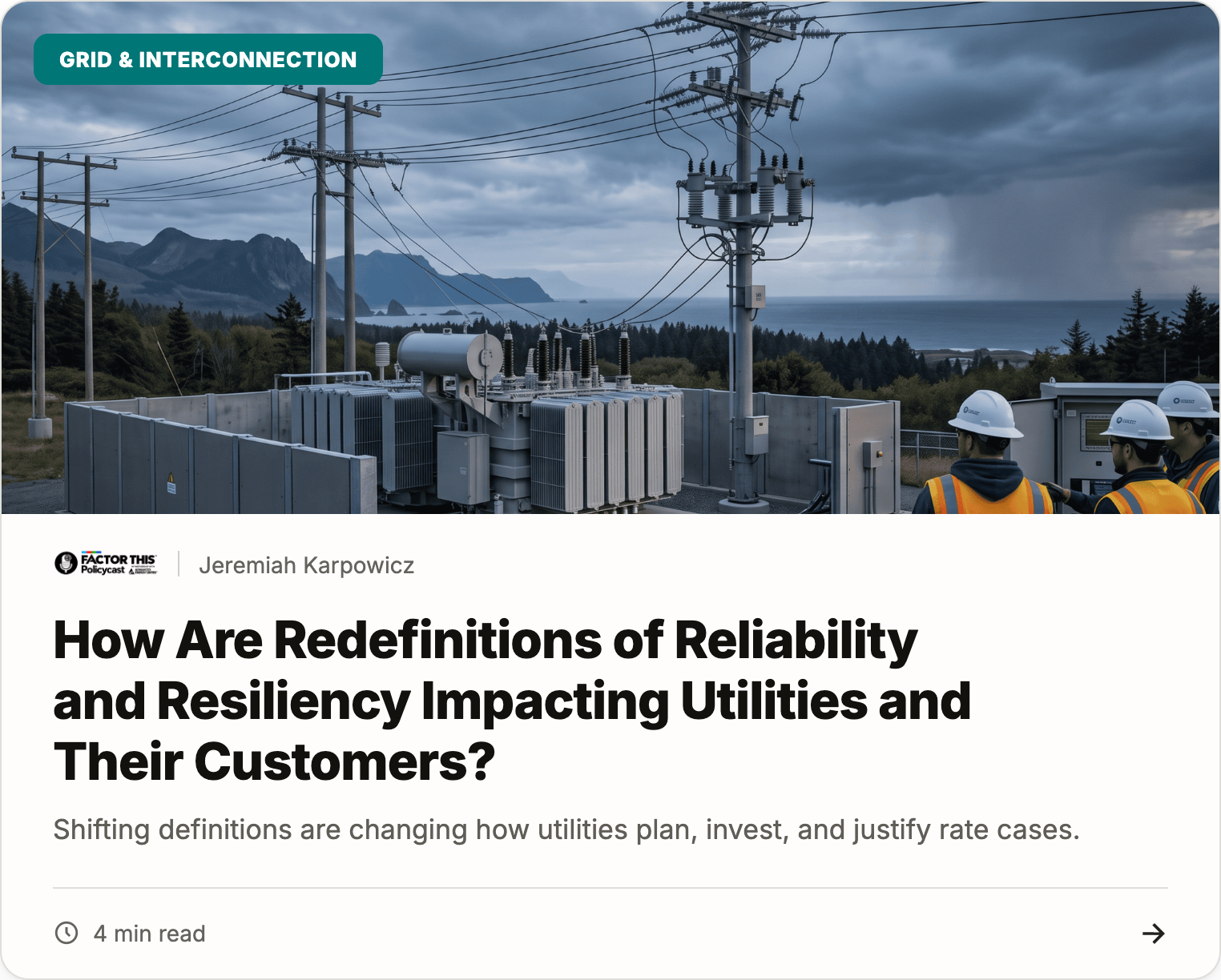 How are redefinitions of reliability and resiliency impacting utilities