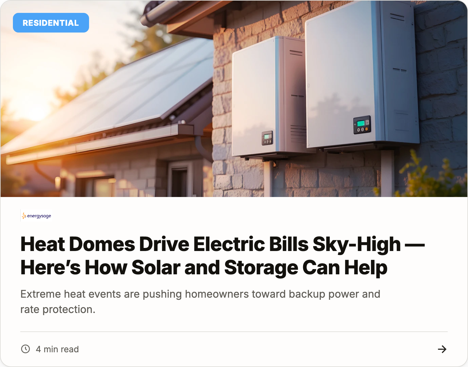 Heat domes drive electric bills sky-high