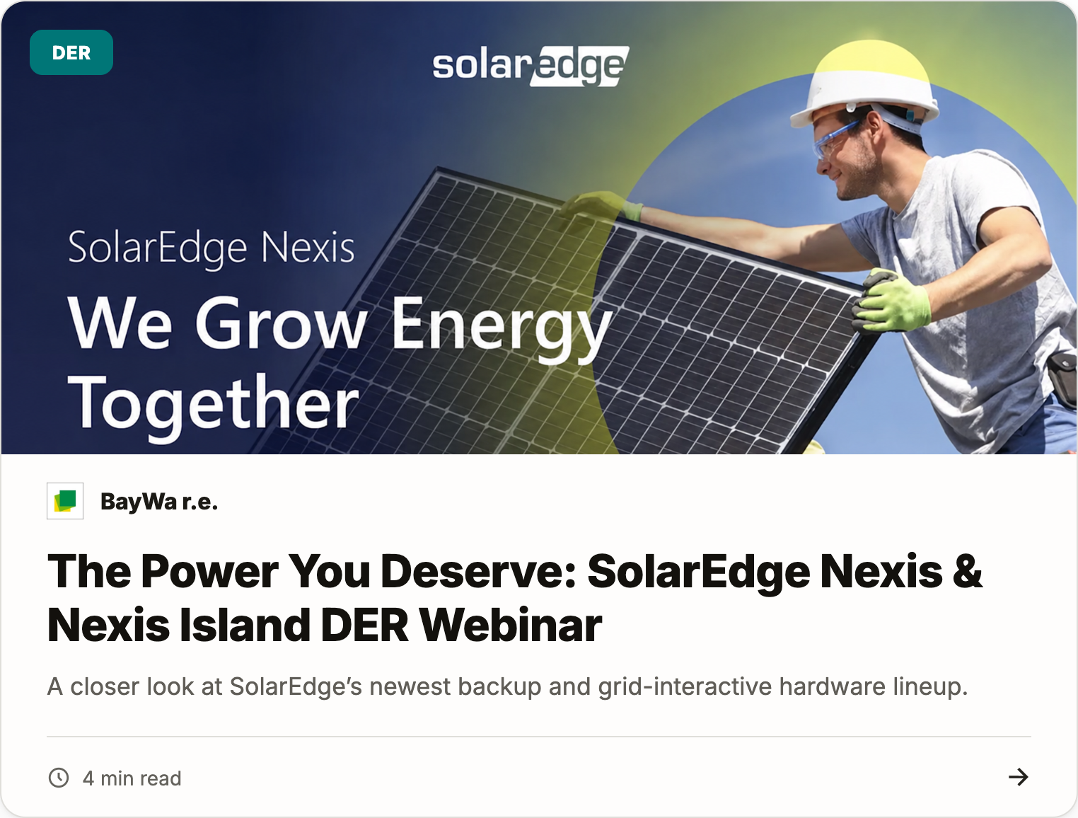 The Power You Deserve: SolarEdge Nexis & Nexis Island DER Webinar